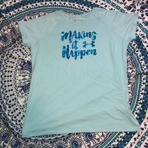 Sea foam green athletic under armour shirt